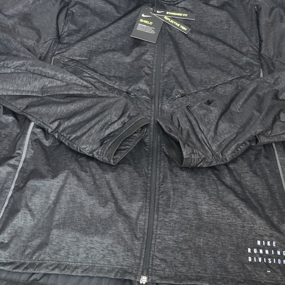 Nike Shield Men Size Large Running Division Hooded Full Zip Training Jacket New - Picture 3 of 11
